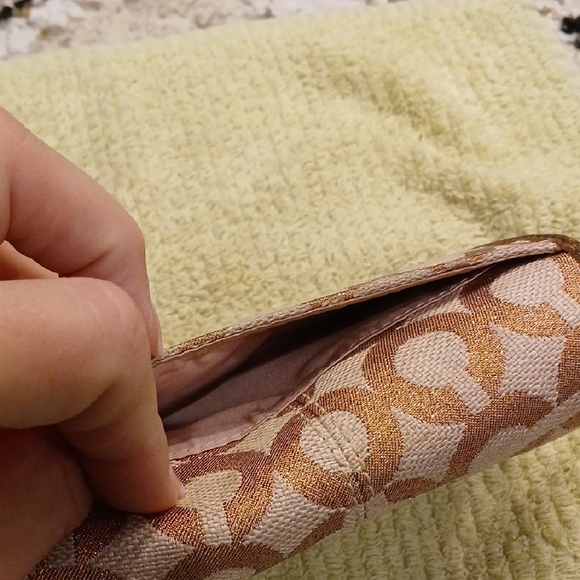 Coach Signature Brown and Tan Wallet - Picture 6 of 8